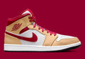 Air Jordan 1 Mid Light Cardinal Curry