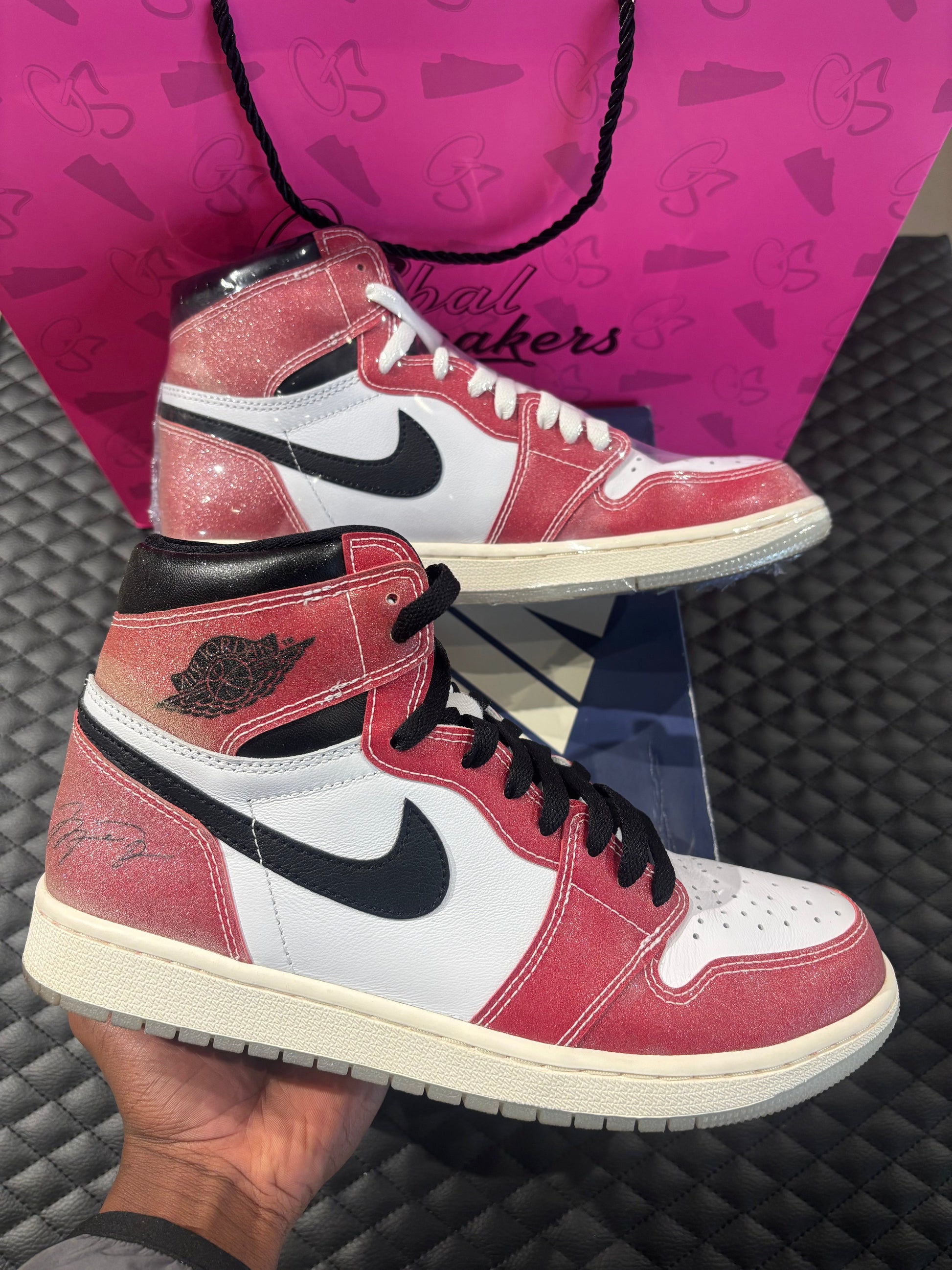 Jordan 1 High rétro lacets bleus Trophy Room Chicago OCCASION 43
