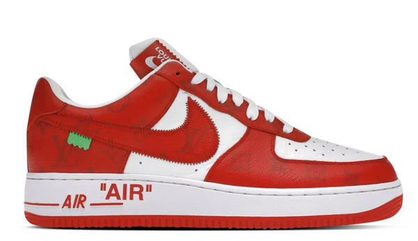 Louis Vuitton Nike Air Force 1 Low By Virgil Abloh White Red