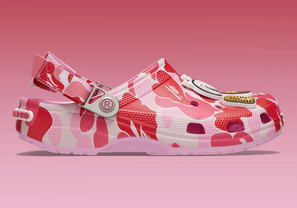 Crocs Classic Clog A Bathing Ape ABC Camo Pink
